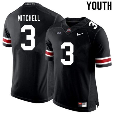 NCAA Ohio State Buckeyes Youth #3 Teradja Mitchell Black Nike Football College Jersey PHV1645FP